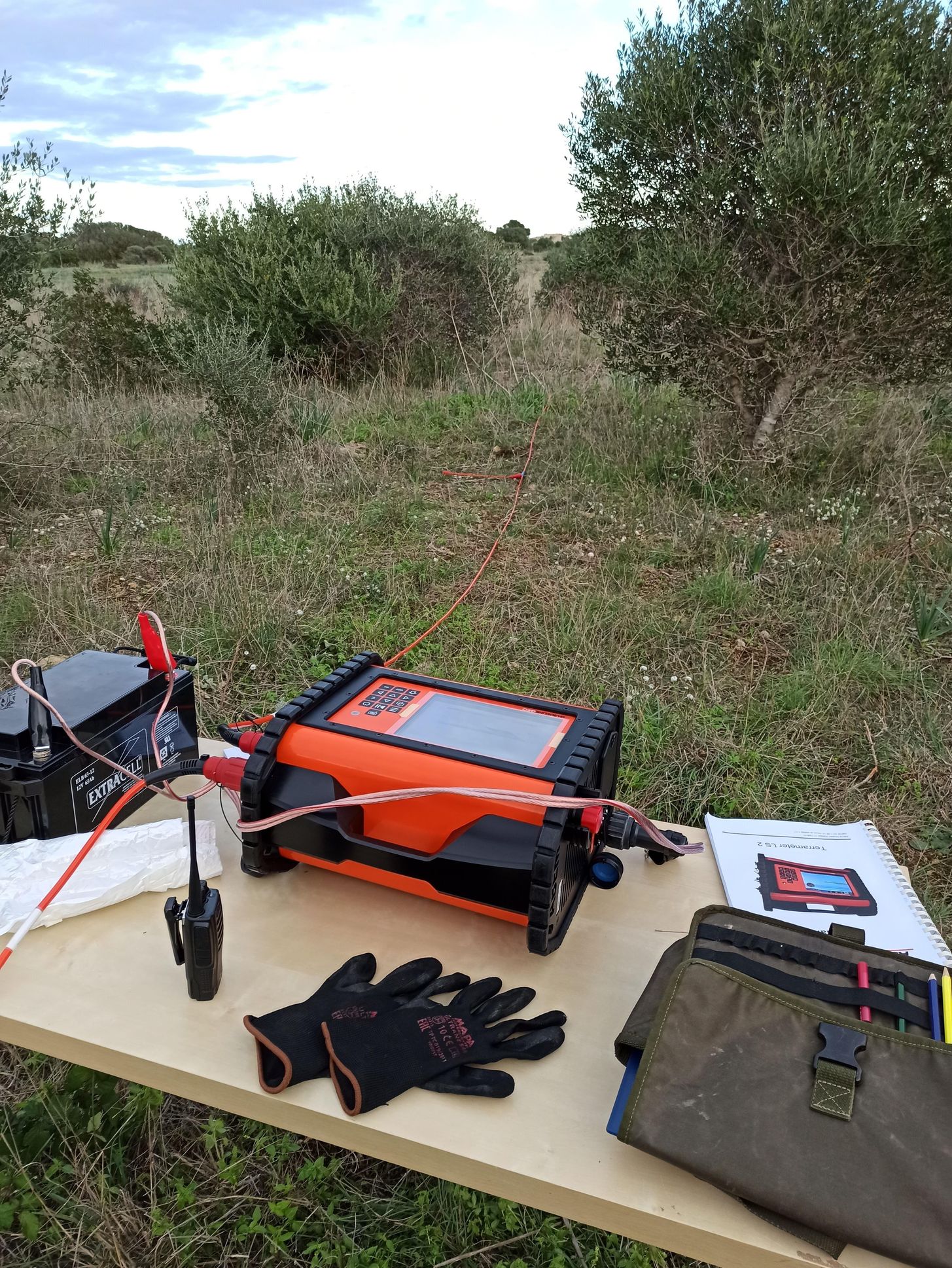 Testing the new geoelectrical instrumentation on the Pianosa Island (where the CNR’s Pianosa Research Base is located)