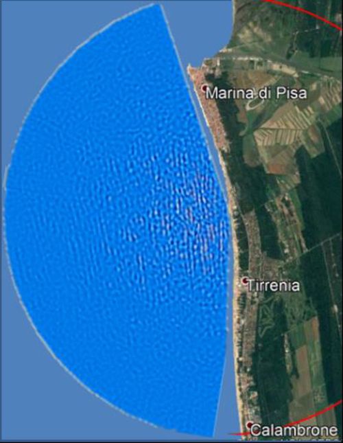 Snapshots of the spatial reconstruction of the wave elevation relative to the acquired data