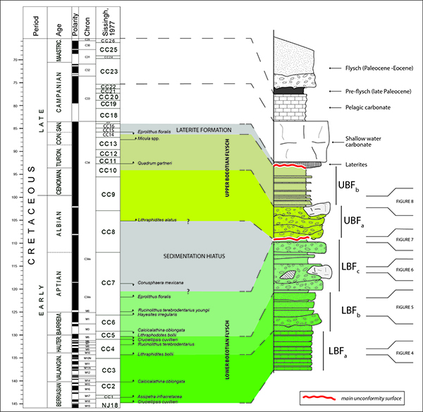 Litostratigrafia, biostratigrafia e cronostratigrafia del Flysch Beotico affiorante tra le Montagne di Iti e l’area di Levadhia (Grecia Centrale). Per i dettagli vedere Nirta et al. 2015 - The Boeotian flysch revisited: new constraints on ophiolite obdu