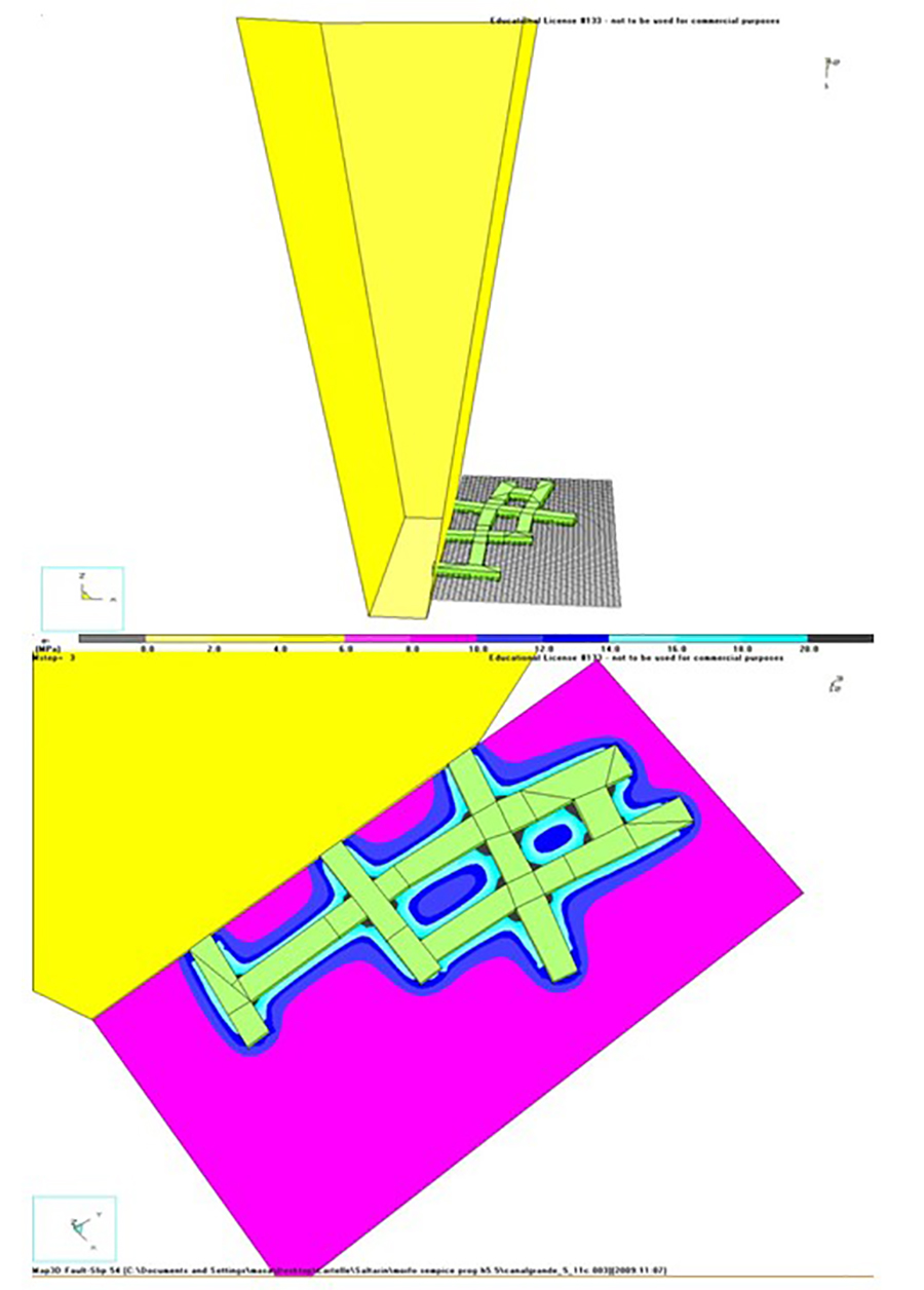 Example of a print output obtained by numerical modeling